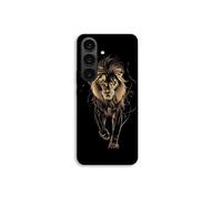 Funda de teléfono - MANIACASE - Samsung Galaxy S26 Plus - Silicona TPU - Negro - León marcha del alma con aura