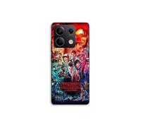 Funda de teléfono - MANIACASE - Xiaomi Redmi Note 13 5G - Negro - Silicona TPU - Stranger Things S4
