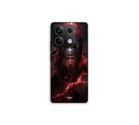Funda de teléfono - MANIACASE - Xiaomi Redmi Note 13 5G - Silicona TPU - Itachi Uchiwa anime fanart 3D - Negro