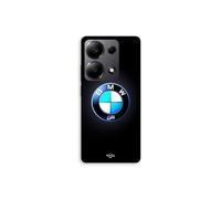 Funda de teléfono - MANIACASE - Xiaomi Redmi Note 13 Pro 4G - Silicona - Carbón - Logo M de Bmw luminoso
