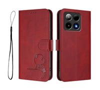 Funda de teléfono para Boost Summit5, cartera de piel sintética con bloqueo RFID, ranuras para tarjetas, soporte para laptop, a prueba de golpes, compatible con Boost Summit5, color rojo vino