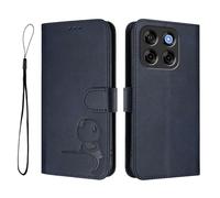 Funda de teléfono para ZTE Blade V70, cartera de piel sintética con bloqueo RFID, ranuras para tarjetas, soporte para laptop, a prueba de golpes, compatible con ZTE Blade V70, color azul