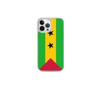 Funda de teléfono - PIXELFORMA - iPhone 13 Pro Max - Bandera de Santo Tomé y Príncipe - Flexible - Transparente