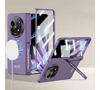Funda de teléfono Plegable magnética para OPPO Find N5, Funda Todo Incluido con Soporte, Carcasa y Membrana integradas (Morado, para Find N5)