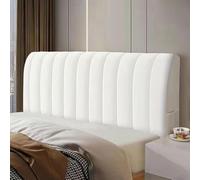 Funda de Terciopelo Afelpado for cabecero de Cama - Funda tapizada Supersuave for Respaldo Corto, Protectora Antipolvo for la decoración del Dormitorio(White,120cm)