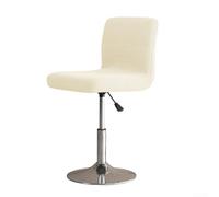 Funda de terciopelo elástico para silla de bar para taburetes giratorios en clubes de hotel, impermeable para una breve exposición, lavable a máquina, resistente a las arrugas y a las bolitas (beige)