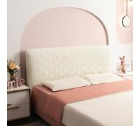 Funda De Terciopelo For Cabecero, Gruesa, Antipolvo, Lavable, Universal, For Camas Individuales, Queen, Matrimoniales, California King, Decoración Moderna For El Hogar.(White,100cm/39in)