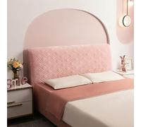 Funda De Terciopelo For Cabecero, Gruesa, Antipolvo, Lavable, Universal, For Camas Individuales, Queen, Matrimoniales, California King, Decoración Moderna For El Hogar.(Light Pink,140cm/55in)