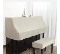 Funda de terciopelo vertical para piano, protector de piano suave y duradero con funda de taburete, funda de accesorios de piano decorada moderna para tienda escolar en casa (solo funda de piano M,