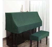 Funda de terciopelo vertical para piano, protector de piano suave y duradero con funda de taburete, funda de accesorios de piano decorada moderna para el hogar, la escuela, tienda (funda de piano L,