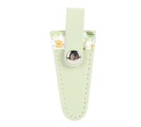 Funda de tijera Funda protectora de cuero de PU para bordado Costura Manualidades Funda protectora de tijera A prueba de polvo Resistente a las manchas Solución de almacenamiento (flor negra)