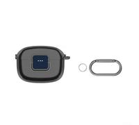 Funda de TPU a prueba de golpes para JBL Tune Buds 2 con bloqueo seguro y llavero, funda protectora para auriculares inalámbricos, funda rígida antiarañazos para viajes, gimnasio, negro, azul