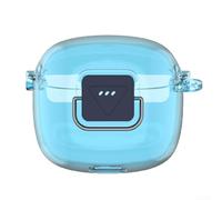 Funda de TPU con diseño transparente para JBL Tune Flex2, protección fiable de auriculares (azul transparente)