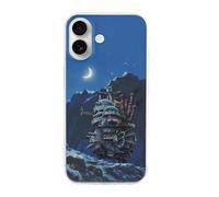 Funda de TPU de El Castillo Ambulante de Howl para iPhone 16: ultradelgada, a prueba de golpes, antiamarilleo, resistente a los arañazos, compatible