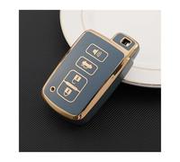 Funda De TPU para Llave De Coche Funda Protectora para Toyota para Camry para RAV4 para Avalon para Auris 2 3 Y 4 Botones(C - Grey)