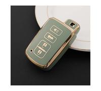 Funda De TPU para Llave De Coche Funda Protectora para Toyota para Camry para RAV4 para Avalon para Auris 2 3 Y 4 Botones(C - Green)