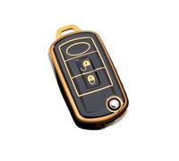 Funda De TPU para Llave De Coche para Land Rover para Range Rover para Sport LR3 Y para Discovery 3 Botones Protección Y Funda para Llavero(G-Black)
