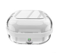 Funda de TPU para Samsung para Galaxy Buds4 Pro Slim Ligero Shell a prueba de polvo Bumper Skin Clear Transparent Design Azul Negro (Blanco+Transparente)