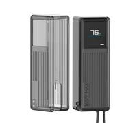 Funda de TPU Sikai para Xiaomi Power Bank de 165 W y 10000 mAh, transparente, color negro