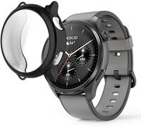 Funda de TPU Suave Antiarañazos para Hama 9000 Smartwatch 1,43"- Cubierta Protectora Completa y Compatible con Hama Smartwatch 9000 Case (Negro)