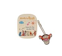 Funda de TPU suave con abalorio de cadena para Apple AirPods 1 2 1st 2nd Winnie The Pooh Bear Tigger Eeyore Donkey Piglet Pig Owl Roo Kanga Rabbit Disney Anime Cartoon Cute Lovely Adorable Kids Girls