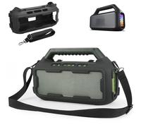 Funda de transporte compatible con altavoz Soundcore Boom 2, portátil para exteriores, funda protectora de silicona suave con correa para el hombro