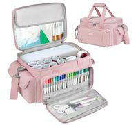 Funda de Transporte Compatible con Cricut Joy Xtra, Bolsa de Almacenamiento de Viaje portátil con separadores extraíbles para Accesorios y Suministros Cricut Joy Xtra, Rosa