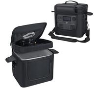 Funda de transporte compatible con ECOFLOW River 2 Max 500, bolsa de almacenamiento portátil para estación de energía con cremallera lateral, bolsillo, cubiertas de generador para exteriores (negro