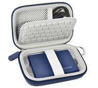 Funda de Transporte Compatible con Samsung T9 SSD portátil de 4 TB, 2 TB y 1 TB, USB Externo de Estado sólido para Disco Duro Externo, Funda de Almacenamiento para Cable USB (Azul) (Solo Caja)