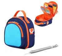 Funda de transporte compatible con Yoto Mini (edición 2024) y accesorios, bolsa de almacenamiento portátil para viajes y almacenamiento en el hogar (azul)