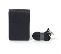 Funda de transporte de cuero PU con correa para el hombro para impresora fotográfica portátil Instax Link+, funda protectora a prueba de polvo a prueba de golpes (negro)
