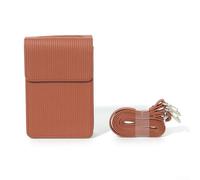 Funda de transporte de cuero PU con correa para el hombro para impresora fotográfica portátil Instax Link+, funda protectora a prueba de polvo a prueba de golpes (marrón)