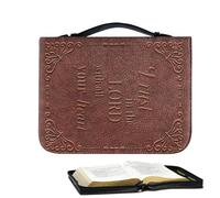Funda de transporte de la Biblia vintage | Funda de transporte de piel sintética para libros, funda para biblia portátil, biblioteca de estudio de la Biblia,