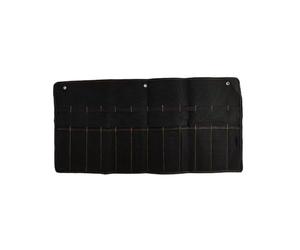 Funda de transporte de lona para herramientas, soporte para rollo de herramientas, bolsa de llaves con 4 bolsillos, organizador para cuchillos, martillos, gubias, carpintero (E)