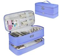 Funda de transporte de viaje compatible con Shark Flexstyle/FlexFusion/secador de pelo, bolsa de almacenamiento de herramientas calientes de doble capa para Dyson Airwrap Styler/Secador de pelo