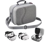 Funda de transporte grande para Meta Quest 3S/Quest 3, funda de viaje rígida compatible con BOBOVR S3 Pro/KIWI, correa de cabeza de batería, controlador y accesorios, bolsa de viaje