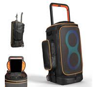 Funda de Transporte Impermeable con 2 Ruedas para JBL PartyBox 520, Bolsa de Almacenamiento a Prueba de Polvo para Altavoz JBL PartyBox 520, Cremallera Reforzada y Asa Ajustable (Negro)