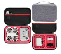Funda de transporte para DJI Neo Portable EVA Storage Travel Hard Case Protective Bag para DJI Neo Fly More Combo Accesorios compatibles con control remoto RC-N3 Hub de carga de dos baterías (rojo)