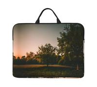 Funda de transporte para laptop con estampado de árboles paisajísticos, funda para laptop, bolsa de computadora, funda para computadora de viaje para 14 pulgadas