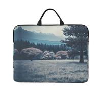 Funda de transporte para laptop con estampado de árboles paisajísticos, funda para laptop, bolsa de computadora, funda para computadora de viaje para 14 pulgadas