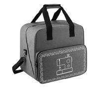 Funda De Transporte para Máquina De Coser 600D Oxford - Color Gris, Peso 890g | Bolsa Resistente con Gran Capacidad, Compatible con La Mayoría De Máquinas Y Brother, Uso Doméstico O Portátil