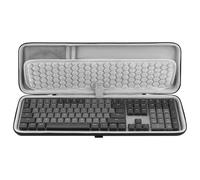 Funda de Transporte para Teclado Geekria, Compatible con Logitech MX Mechanical Wireless / MK955 / Signature Slim K950 / G413 SE, Bolsa de Viaje rígida (Gris Oscuro)