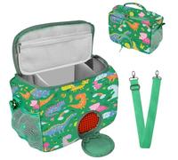 Funda de Transporte para Toniebox Starter, Bolsa de Almacenamiento para Tonies Characters, Auriculares, Estación de Carga y Accesorios, Bolsa de Transporte con Cremallera y Correa Ajustable (Verde)