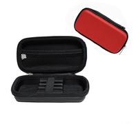Funda de transporte portátil para dardos de punta suave y punta de acero, para EVA para tablero de dardos con organizador para puntas de ejes de vuelo, compacto para dardos (rojo)