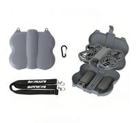 Funda de transporte rígida de gran capacidad a prueba de golpes para DJI Neo 2, bolsa protectora de viaje portátil con correa para el hombro para dron, 2 baterías, transceptor y destornillador, Gray