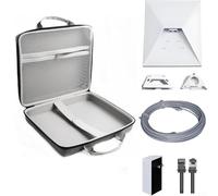 Funda de transporte Starlink, portátil para caja de almacenamiento de EVA para receptor de satélite y enrutador, carcasa rígida de viaje a prueba de golpes con compartimentos organizadores, gris