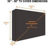 Funda de TV para exteriores 210D, universal, impermeable, protege las pantallas de TV.
