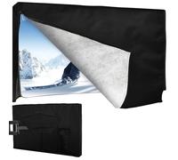Funda de TV para exteriores para invierno de 48 a 50 pulgadas, forro de fieltro resistente a los arañazos, protector de pantalla Oxford 600D resistente a la intemperie, cremallera impermeable, parte