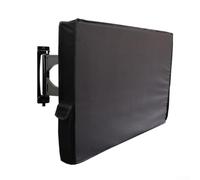 Funda de TV para exteriores, resistente a la intemperie, impermeable, para TV de pantalla plana exterior, negro, tela gruesa 600D, protector de pantalla de TV con cubierta inferior (44-46 pulgadas)