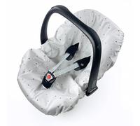 Funda de verano para asiento de bebé, universal, 100% algodón antibacteriano con iones de plata, funda protectora para bebé (DOTS)